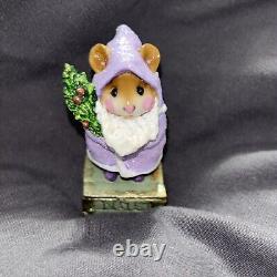 Wee Forest Folk M-164 Father Chris Mouse Purple Special (Retired) RARE 1989 Noel