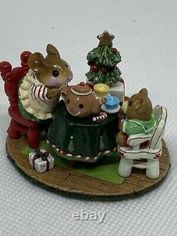 Wee Forest Folk M-177c Tea for Three Christmas Donna Peterson 1991 Retired