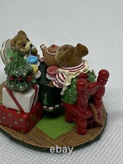 Wee Forest Folk M-177c Tea for Three Christmas Donna Peterson 1991 Retired