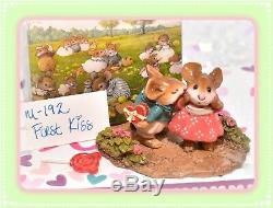 Wee Forest Folk M-192 First Kiss! Pink Mouse Valentine RETIRED Couple WFF
