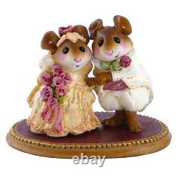 Wee Forest Folk M-200 The Wedding Pair Pink Roses (RETIRED)