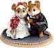 Wee Forest Folk M-200 Wedding Pair Red Flowers & Tux! Mint-retired Htf