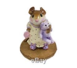 Wee Forest Folk M-218 Mousey's Bunny Slippers Lavender Special (RETIRED)