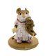 Wee Forest Folk M-218 Mousey's Bunny Slippers White with Red Special (RETIRED)