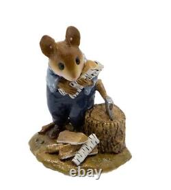 Wee Forest Folk M-243 Woody Woodmouse Blue Denim Special (RETIRED)