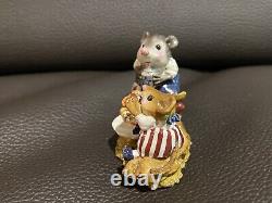 Wee Forest Folk M-244 LE Possum's Pizza Party (RETIRED) USA 4th of July Special