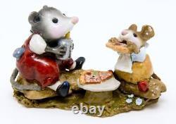 Wee Forest Folk M-244 Possum's Pizza Party Red (Retired)