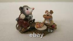 Wee Forest Folk M-244 Possum's Pizza Party Retired 2011 With Box