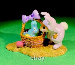 Wee Forest Folk M-251 Bunny In A Basket. Retired 2007. Fast Free Shipping
