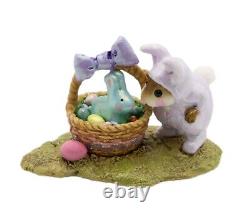 Wee Forest Folk M-251 Bunny in a Basket Lavender (RETIRED)