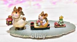 Wee Forest Folk M-262 Lighting the Way Christmas RETIRED Angel Mouse Sled