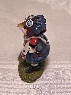 Wee Forest Folk M-267 ACE Aviator/Pilot Mouse RWB Version Retired