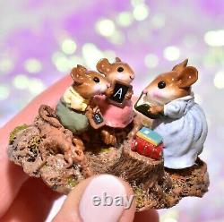 Wee Forest Folk M-268 Country Classroom Retired Teacher Students Mouse WFF