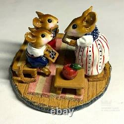 Wee Forest Folk M-268s COUNTRY CLASSROOM Retired PATRIOTIC missing flag E2BM