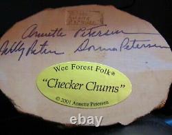 Wee Forest Folk M-273 Checker Chums Introduced 2001/retired Signed