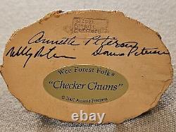 Wee Forest Folk M-273 Checker Chums Signed Collector's Piece Rare Retired Htf