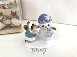 Wee Forest Folk M-275a CRYSTAL & SNOWMAN, Retired NEW in Box