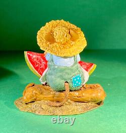 Wee Forest Folk M-283 FARM BOY withHayBale & 2 Watermelons. Retired. Free Shipping