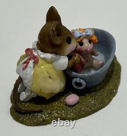 Wee Forest Folk M-301 Rub-A-Dub-Dolly Retired YellowithGrey 2003 DP Signed