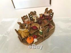 Wee Forest Folk M-302 FAMILY GATHERING, Thanksgiving Retired MINT in Box