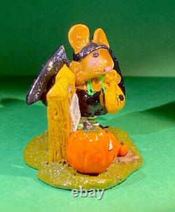 Wee Forest Folk M-345 Little Halloween Bat With Pumpkins. Retired. FreeShipping