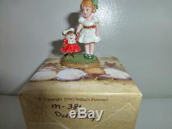 Wee Forest Folk M-381 Doll Party, Christmas retired miniature, see description
