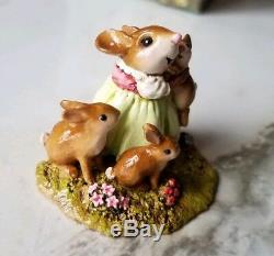 Wee Forest Folk M-502 HONEY BUNNIES RETIRED THIS YEAR! -New in box