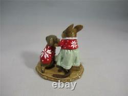 Wee Forest Folk M-516 Warm & Fuzzy Red Snowflake Retired and New in WFF Box