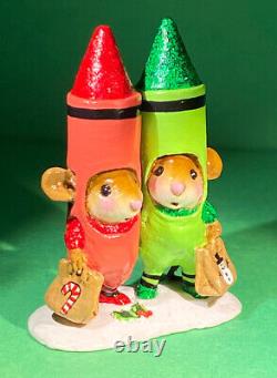 Wee Forest Folk M-533a Christmas Crayons, Retired 2016. Fast Free Shipping