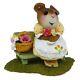 Wee Forest Folk MOTHER'S ROSY POSIES, WFF# M-483, Retired YELLOW Mouse, Last One
