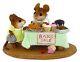 Wee Forest Folk MOUSEY'S BAKE SALE, WFF# M-220, GREEN, Retired Mouse