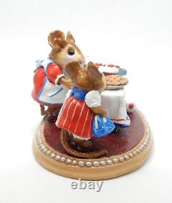 Wee Forest Folk MOUSEY'S BAKE SALE, WFF# M-220s, PATRIOTIC Mouse, Retired LTD