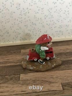 Wee Forest Folk MP-4 Fire Mouse With Fire EngineMouse ParadeRetired