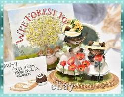 Wee Forest Folk MU-7 Cats with Poppies a la Monet Meadow Muses RETIRED WFF