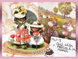 Wee Forest Folk MU-7 Cats with Poppies a la Monet Meadow Muses RETIRED WFF