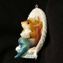Wee Forest Folk Merry Mermouse Ornament RETIRED Mermaid Mouse Signed Xmas
