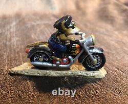 Wee Forest Folk Mice Sparky M314 RETIRED 2004 Flame Motorcycle Harley EUC