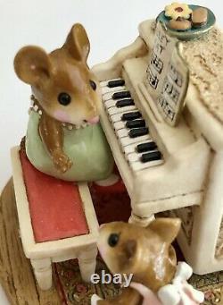 Wee Forest Folk Miniature Figurine M-282b Her Music Lesson 2002 (Retired)