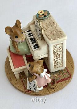 Wee Forest Folk Miniature Figurine M-282b Her Music Lesson 2002 (Retired)