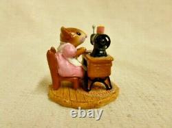 Wee Forest Folk Miss Bobbin Special Edition Pink M-40 Retired Figurine Sewing