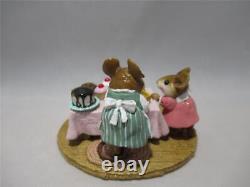 Wee Forest Folk Mousey's Bake Sale Pink Tablecloth Retired WFF Box