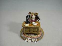 Wee Forest Folk Office Mousey Pink Dress Retired WFF Box