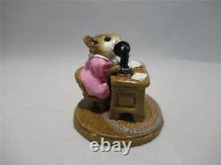 Wee Forest Folk Office Mousey Pink Dress Retired WFF Box Prof Repaired