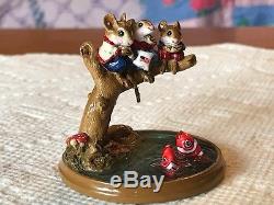 Wee Forest Folk PM-1 Chums Hangin' Out, Patriotic Red/White/Blue Limited Retired