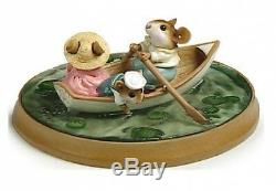 Wee Forest Folk PM-6 Forget-Me-Knot White Boat Retired