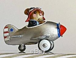 Wee Forest Folk Pedal Plane Special Edtion Silver M-309 Mouse Retired