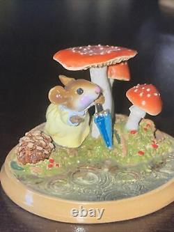 Wee Forest Folk Raindrops Retired Mushroom Mouse MILL Pond Series W