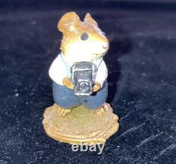 Wee Forest Folk Rare M-72 Say Cheese Photographer Mouse Signed WP Retired 1983