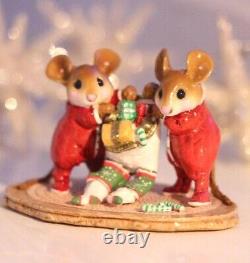 Wee Forest Folk Retired Christmas Figurine M-329 Two For One