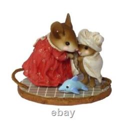 Wee Forest Folk Retired Figurine M-366s Bundle of Joy (Red)